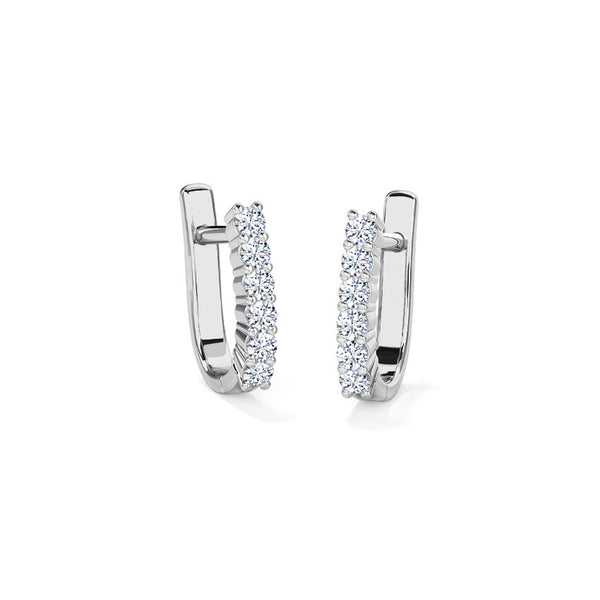 Ava Moissanite Diamond Hoops Earrings