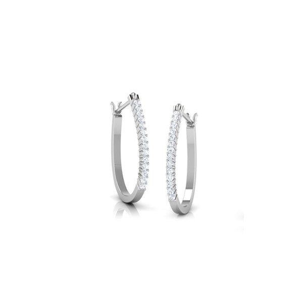 Aurora Moissanite Diamond Hoops Earrings
