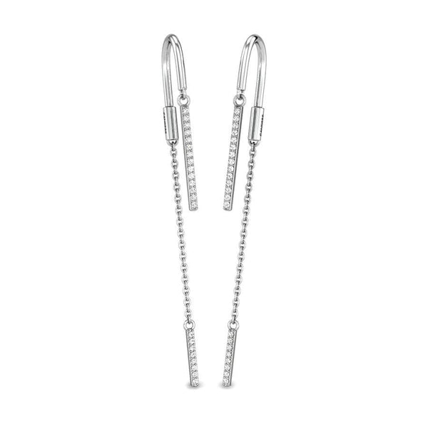 Prisha Moissanite Diamond Sui Dhaga Earrings Earrings