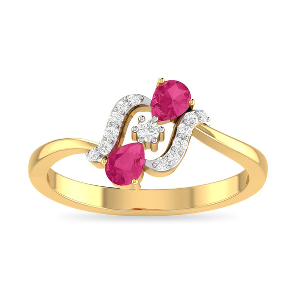 Rebecca Ruby Moissanite Diamond Ring