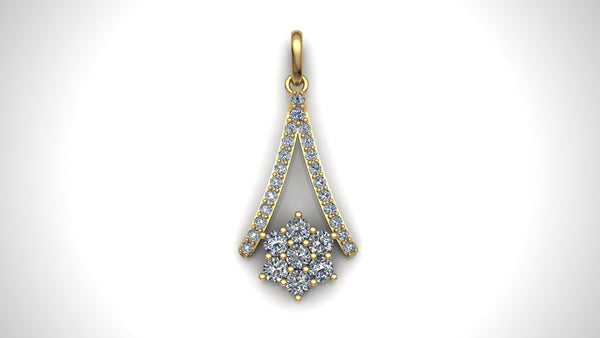Aamiya Floret Moissanite Diamond Pendant