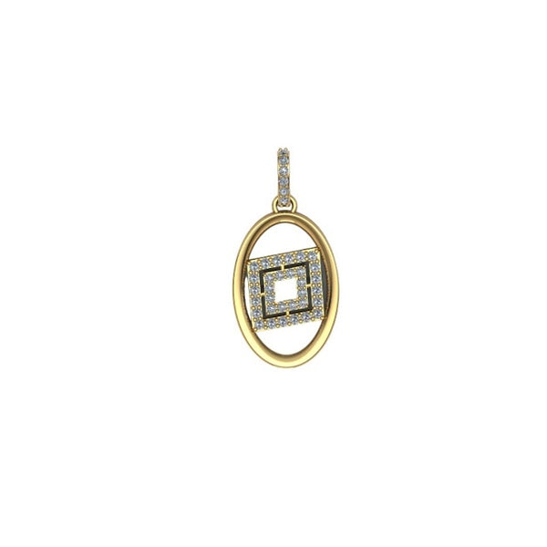 Charming Oval Shiny Moissanite Diamond Pendant