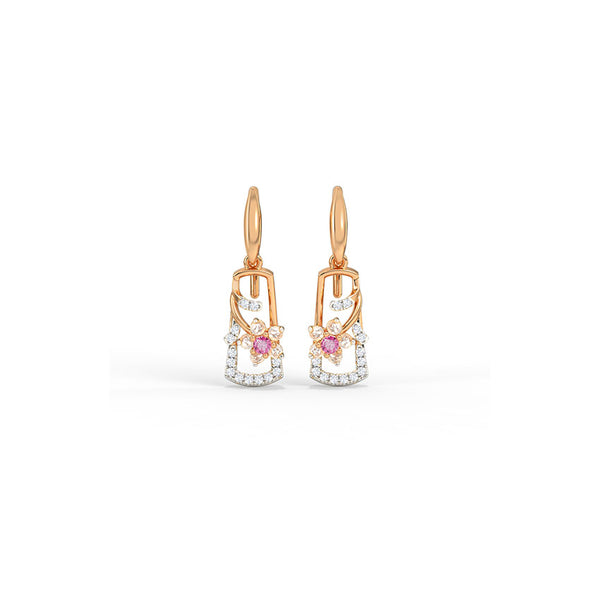 Gardenia Sapphire Moissanite Diamond Drops Earrings