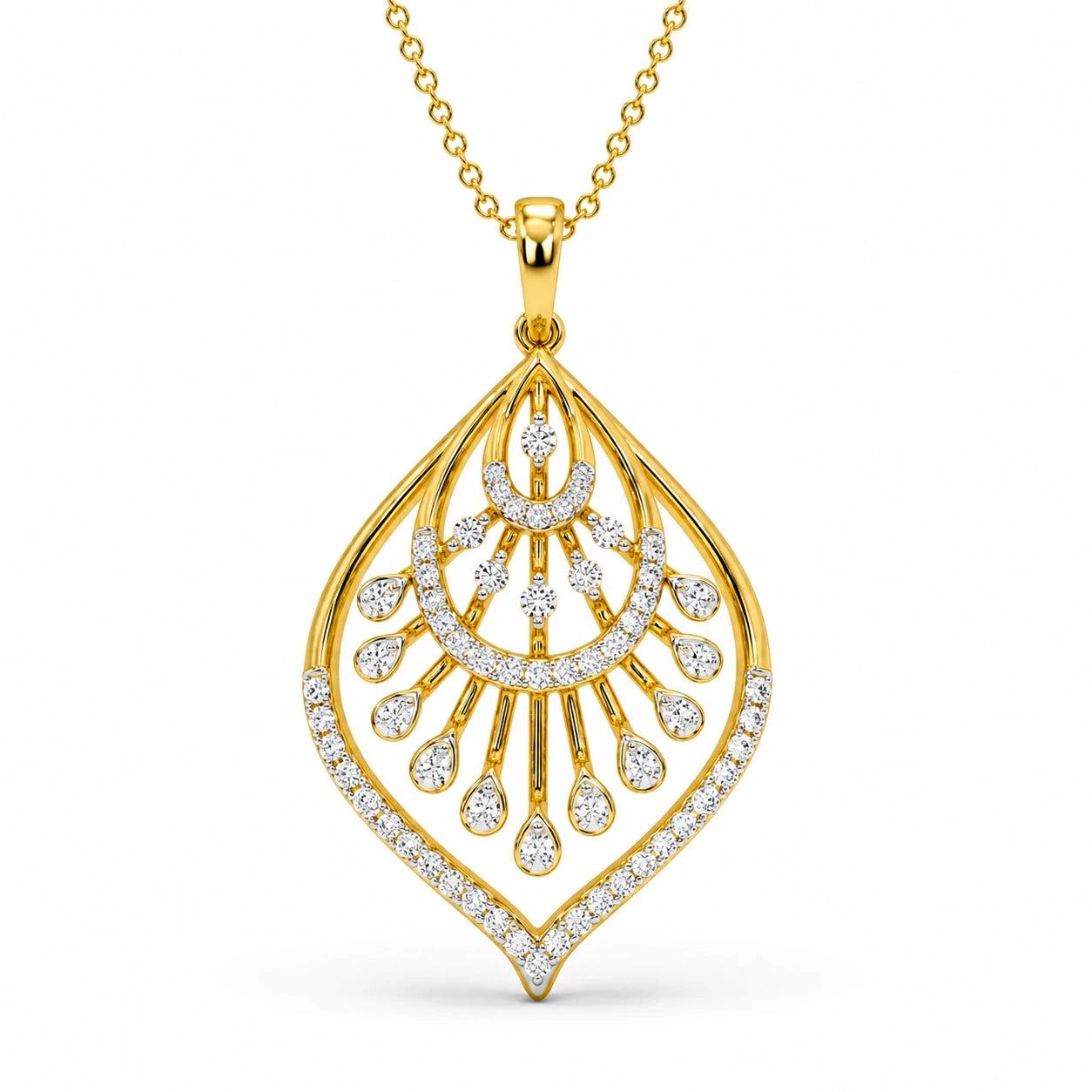Magnificent Yana 18K Gold Plated Moissanite Diamond Pendant