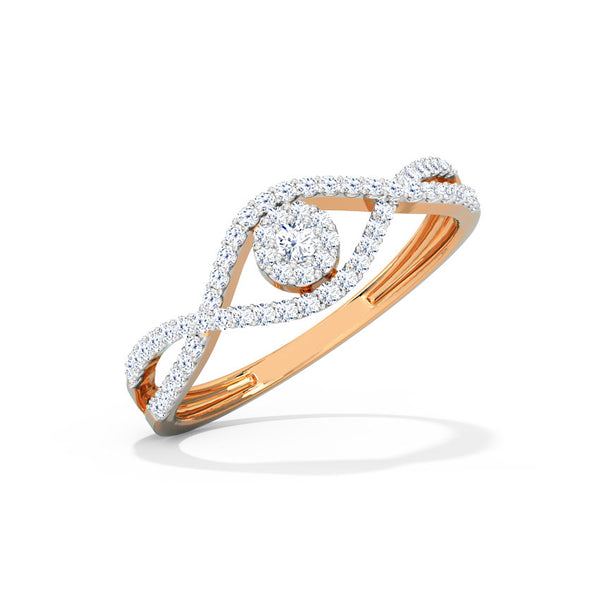 Wave Angele Moissanite Diamond Engagement Ring