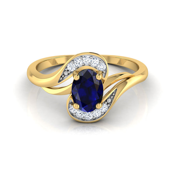 Bloomingdale Sapphire Moissanite Diamond Ring