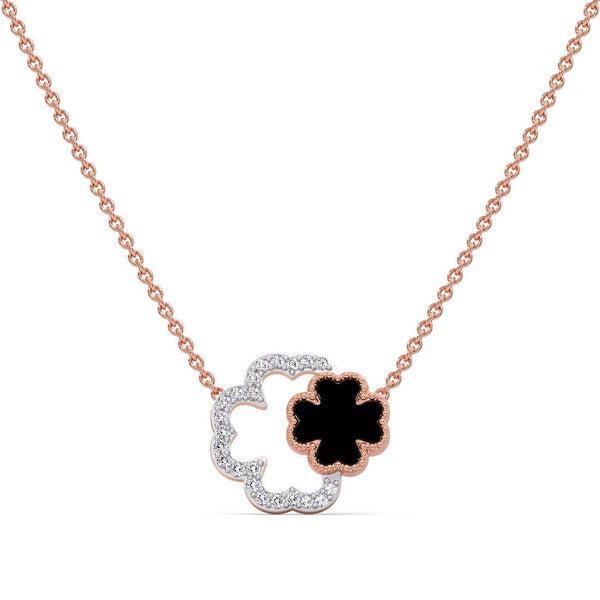 Caitlin Clover Moissanite Diamond Necklace
