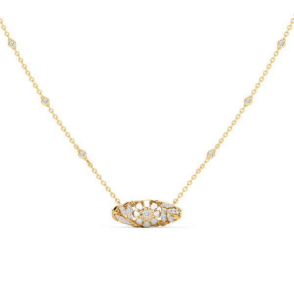 Sparkle Floral Moissanite Diamond Necklace