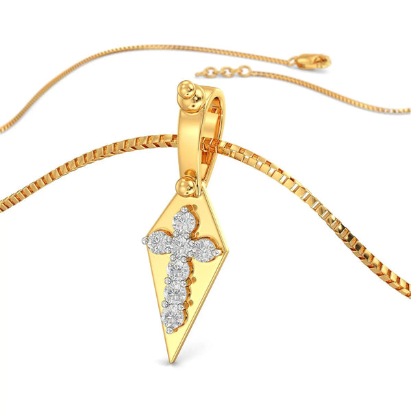Jesus Moissanite Diamond Religious Pendant In Spear Shape