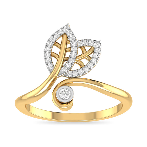 Artistic Petals Moissanite Diamond Ring