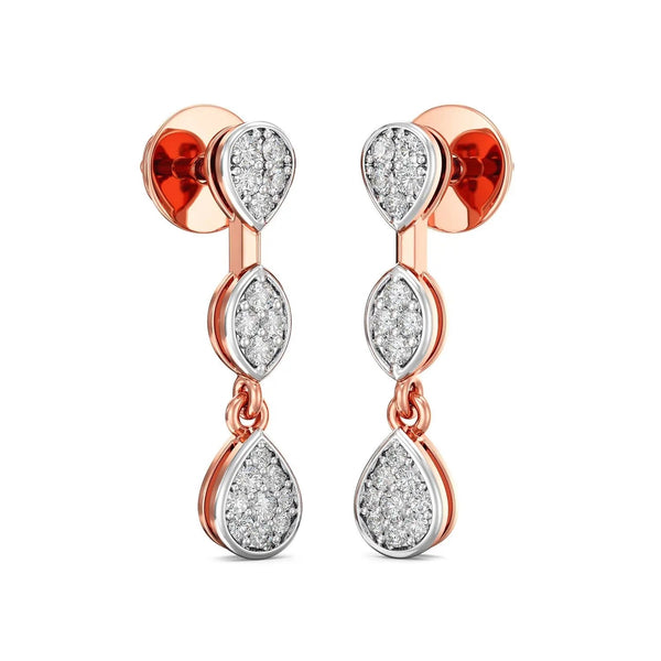 Droplet Eye Moissanite Diamond Drops Earrings
