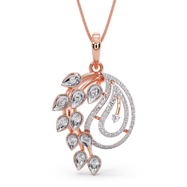 Belinda Paisley Moissanite Diamond Pendant