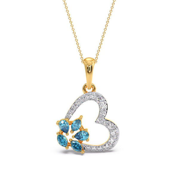 Reine Topaz Moissanite Diamond Pendant
