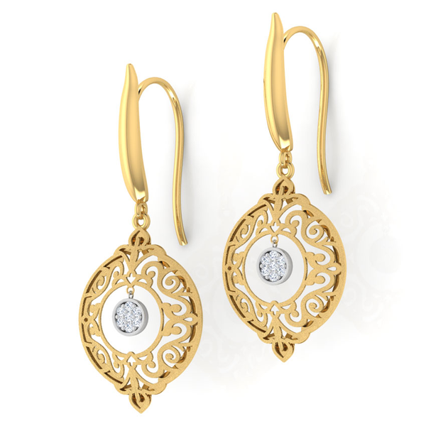 Saanvi Moissanite Diamond Drops Earrings