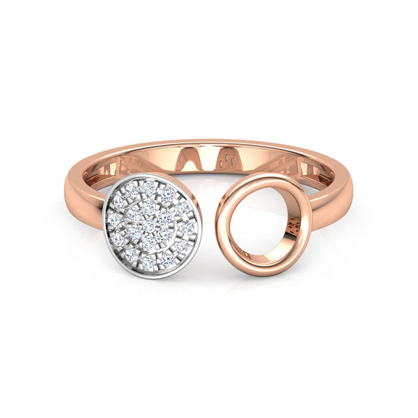 Twin Round Moissanite Diamond Ring