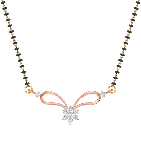 Shraddha Blomming Fleur Moissanite Diamond Mangalsutra