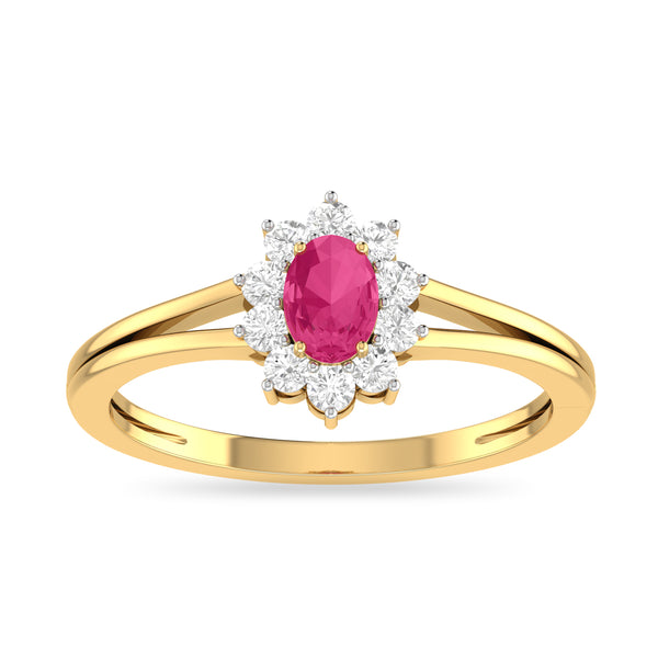 Nazmi Ruby Moissanite Diamond Ring