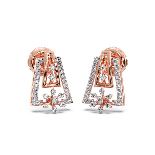Jeremie Flora Moissanite Diamond Stud Earrings