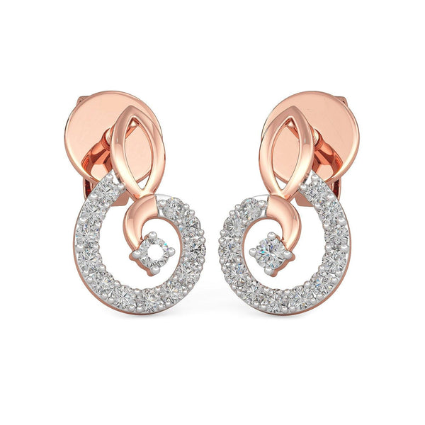 Spiral Of Life Moissanite Diamond Studs Earrings