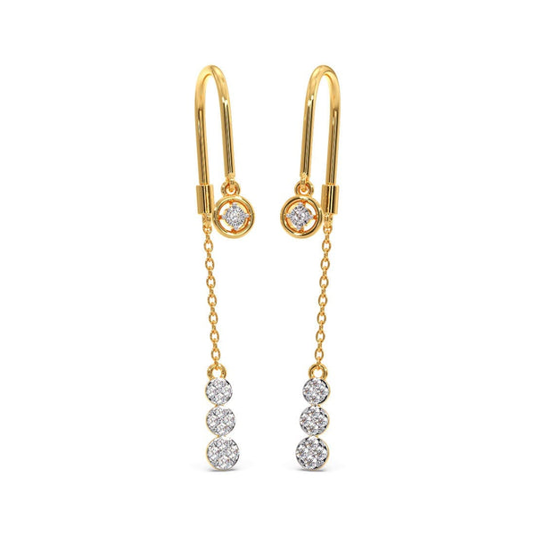 Vamika Circlet Moissanite Diamond Sui Dhaga Earrings Earrings
