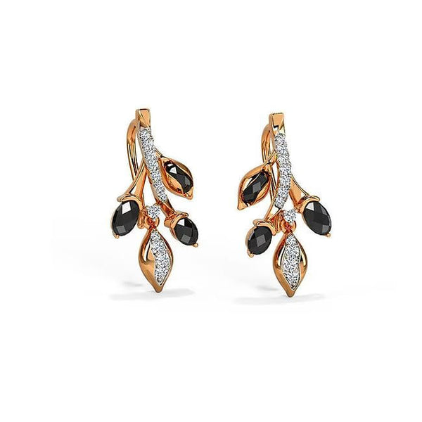 Aathira Onyx Moissanite Diamond Drops Earrings