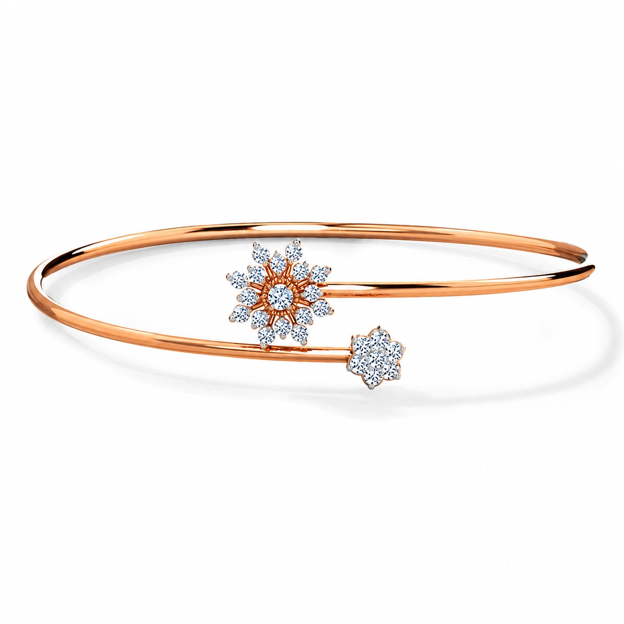 Aiman Luminous Floret 18K Gold Plated Moissanite Diamond  Bracelet