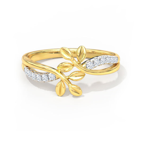 Amaryllis Petal Moissanite Diamond Ring