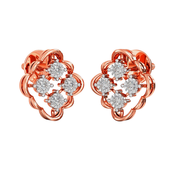 Sparkling Kite Moissanite Diamond Studs Earrings