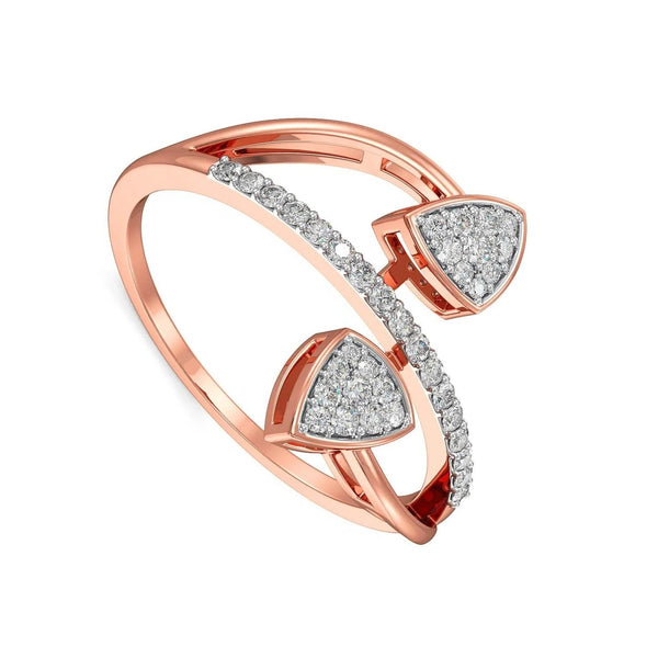 Asterisk Twin Cursor Moissanite Diamond Fashion Ring
