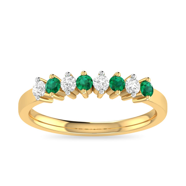 Princess Emerald Moissanite Diamond Ring