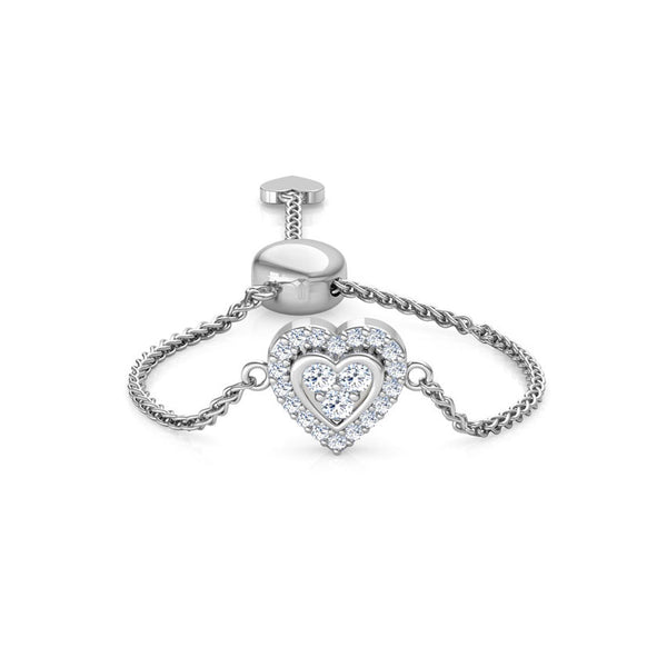 Dual Heart Moissanite Diamond Flexible Ring