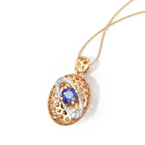 Blue Galaxy Moissanite Diamond Casual Pendant