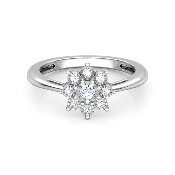 Allium Roseum Moissanite Diamond Ring