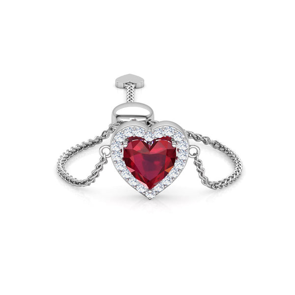 Blooming Heart Moissanite Diamond Flexible Ring