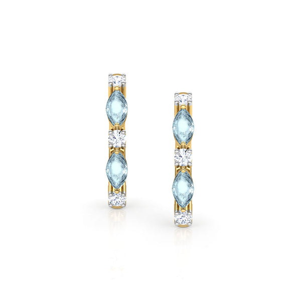 Kalika Moissanite Diamond Hoops Earrings
