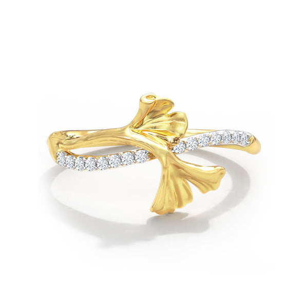 Izabella Ginkgo Moissanite Diamond Ring