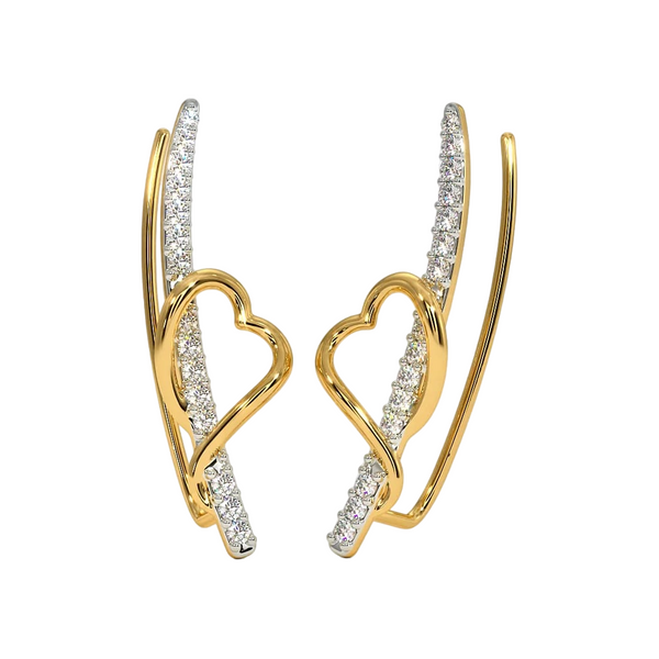 Lovey Dovey Moissanite Diamond Hoops Earrings