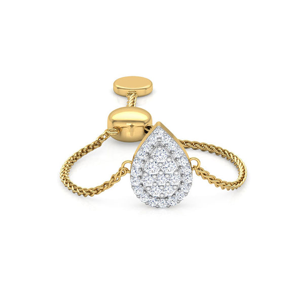 Teardrop Moissanite Diamond Flexible Ring