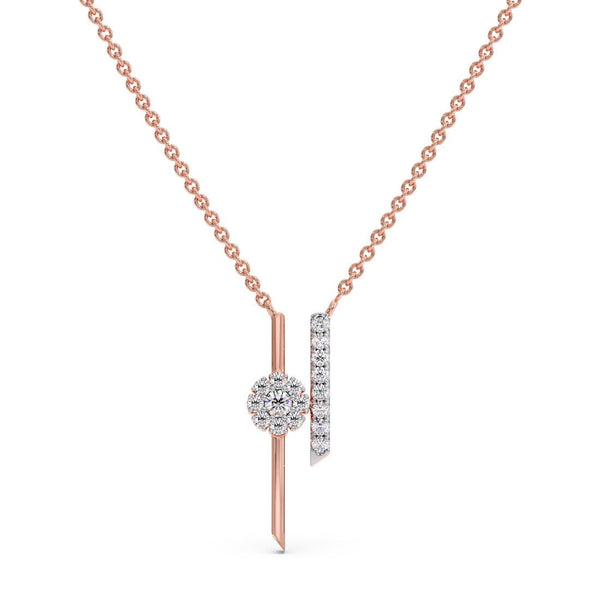 Aksa Contemporary Moissanite Diamond Necklace