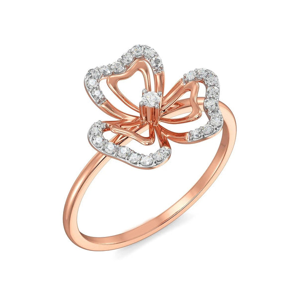Divine Three Petals Moissanite Diamond Cocktail Ring