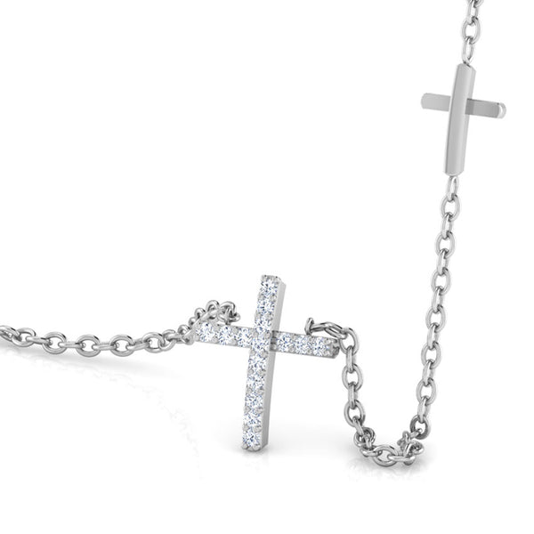 Christ Moissanite Diamond Necklace