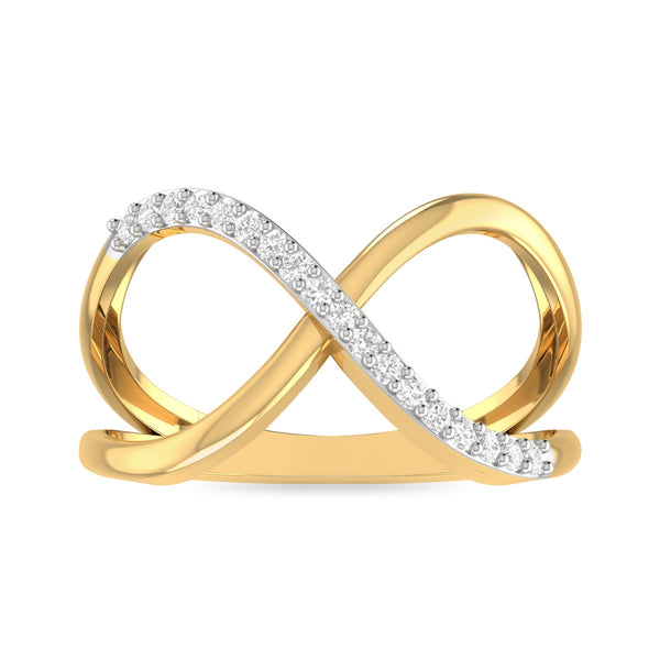 Anina Criss Cross Moissanite Diamond Ring