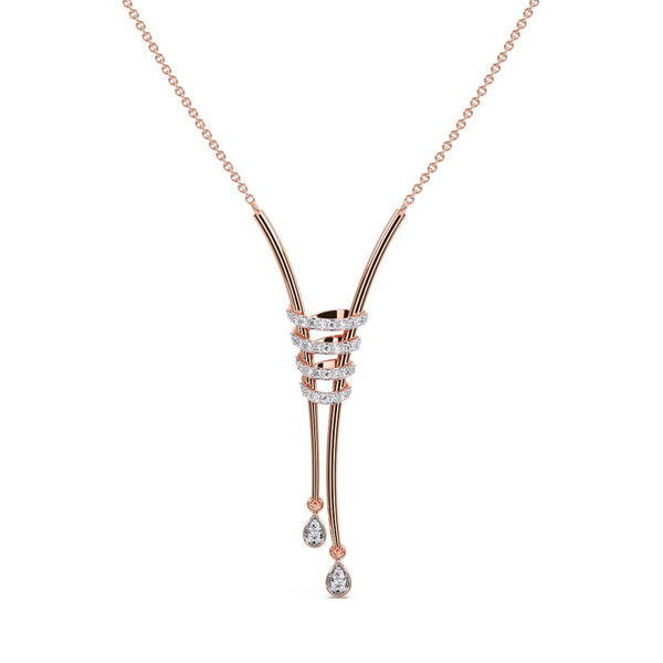 Aasia Twirl Lariat Moissanite Diamond Necklace