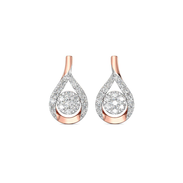 Twinkling Pear Moissanite Diamond Studs Earrings