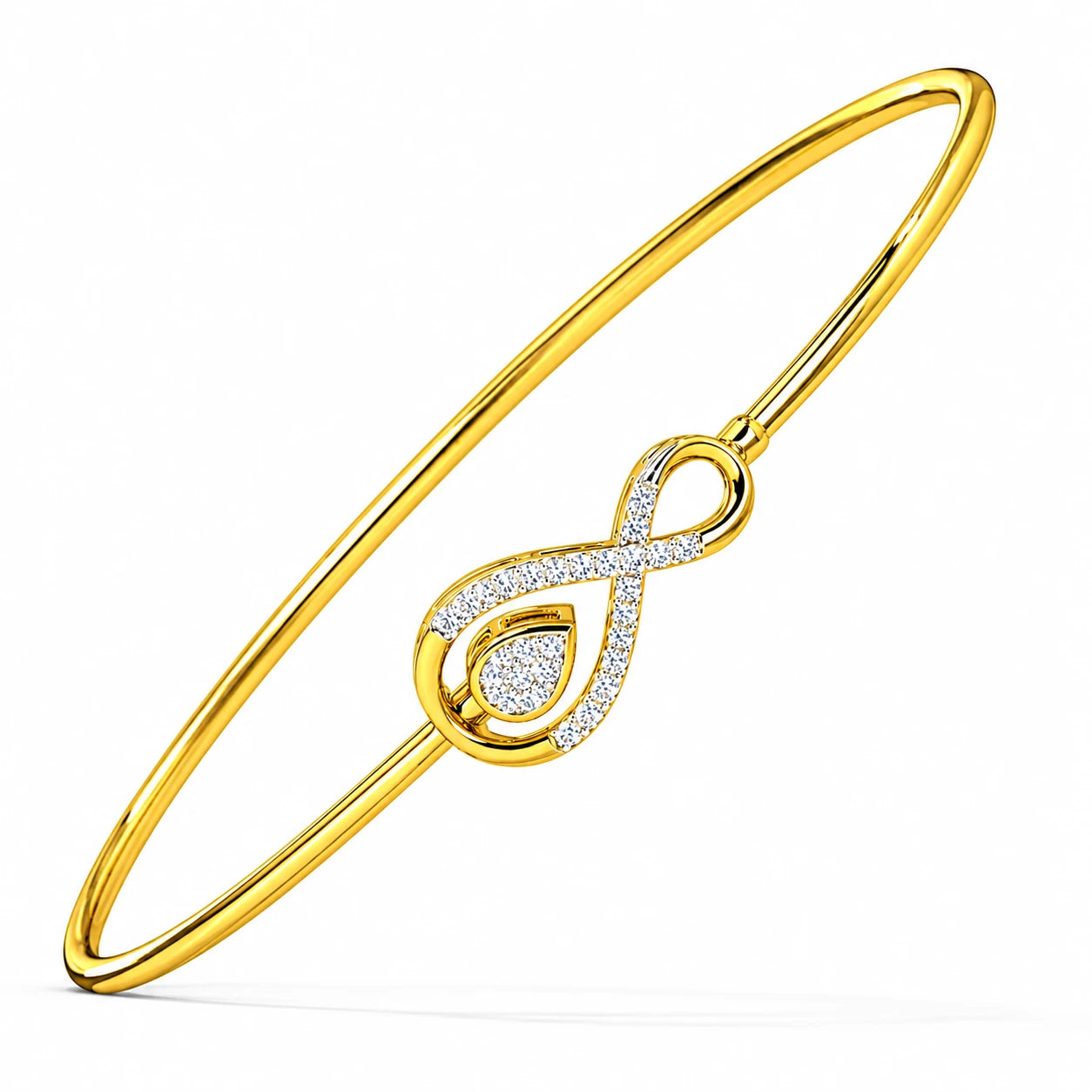 Fenia Infinity 18K Gold Plated Moissanite Diamond Bracelet
