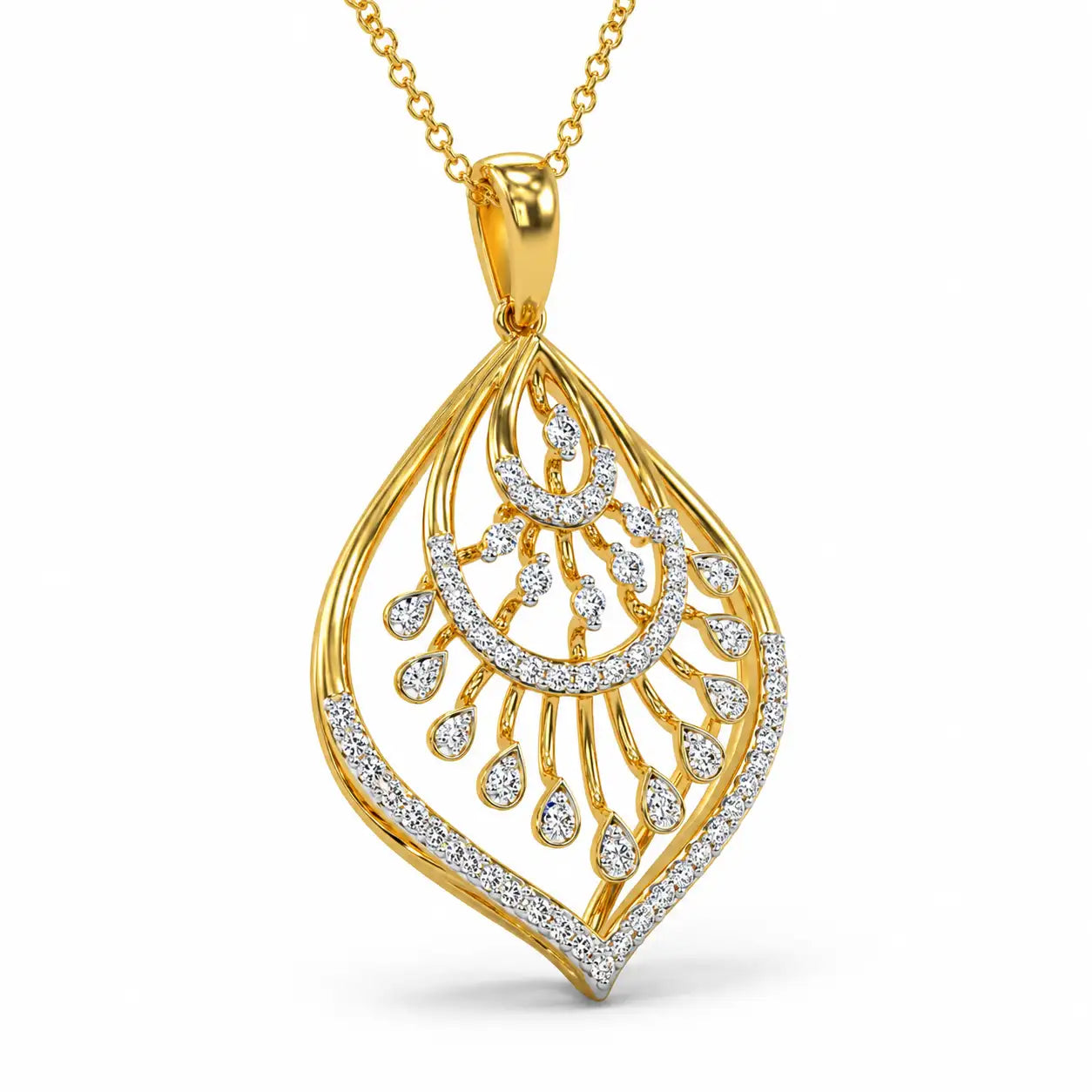 Magnificent Yana 18K Gold Plated Moissanite Diamond Pendant