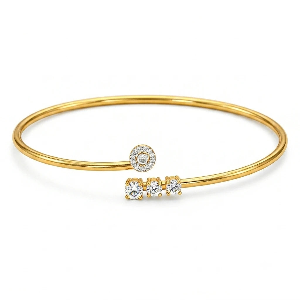 Streak of Moonlight 18K Gold Plated Moissanite Diamond Bracelet
