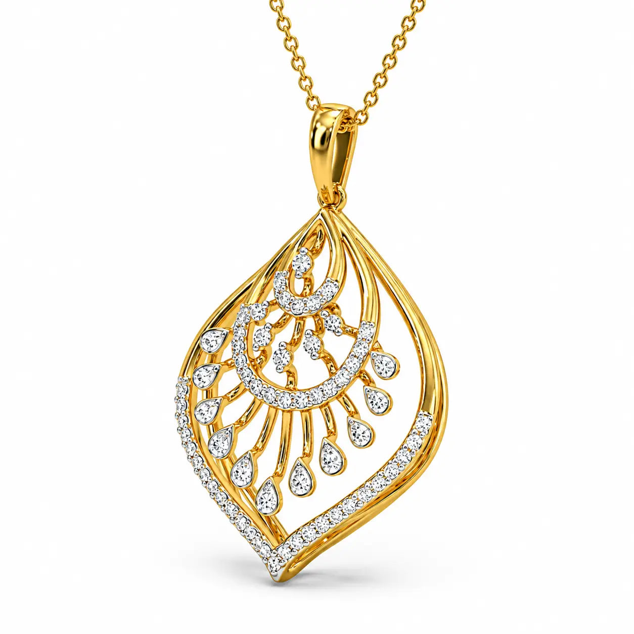 Magnificent Yana 18K Gold Plated Moissanite Diamond Pendant