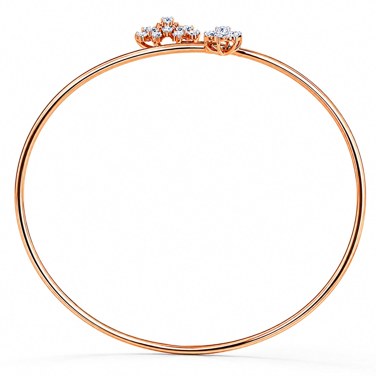 Aiman Luminous Floret 18K Gold Plated Moissanite Diamond  Bracelet