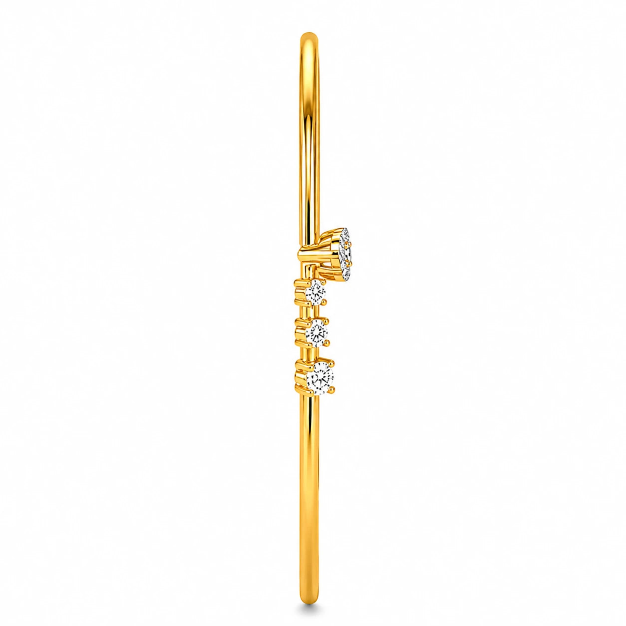 Streak of Moonlight 18K Gold Plated Moissanite Diamond Bracelet